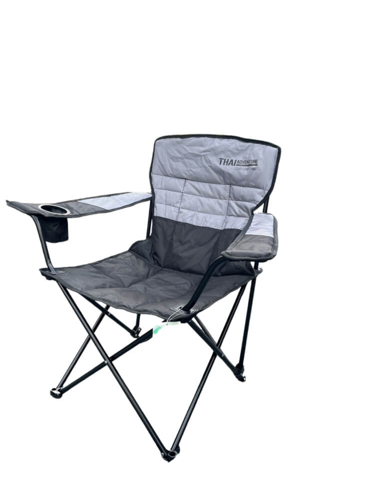 เก้าอี้สนาม THAI ADVENTURE รุ่น LUXURY CHAIR สีเทา/ดำ